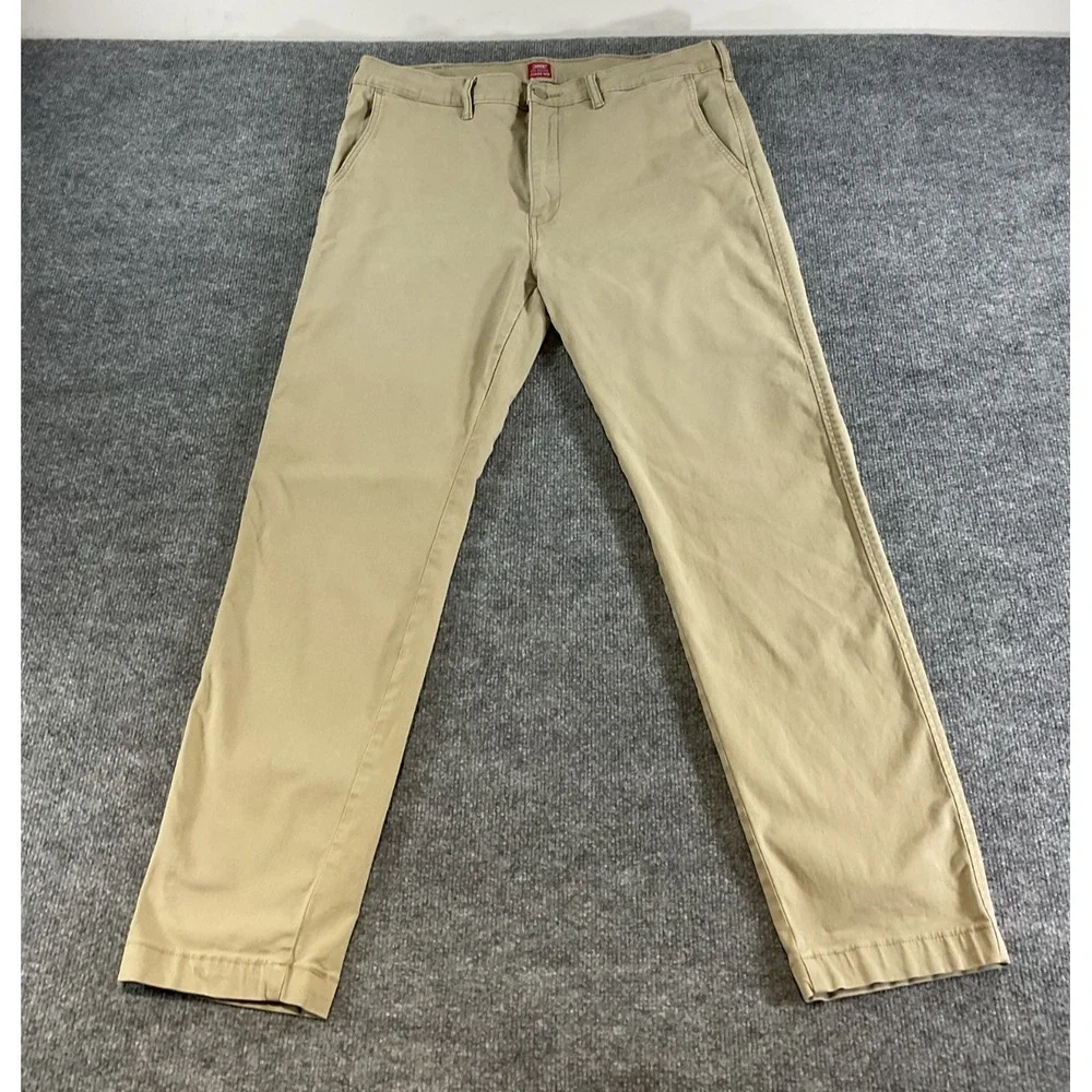 Levi's XX Chino Standard Taper Pants Men's 38x32 Khaki Casual Stretch Chinos